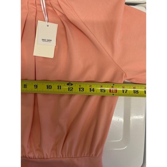 NWT Grace Karin Pleated High Neck Pencil Skirt Dress Size Medium - Picture 10 of 10